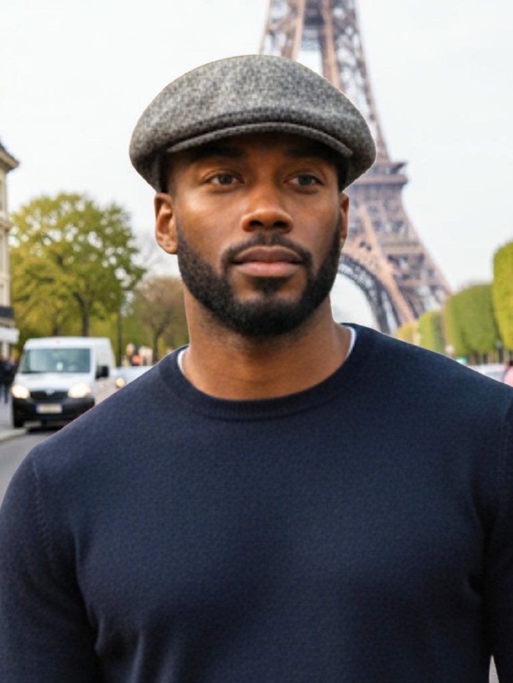 Gray Wool Flat Cap Tam Hat Beret Gentleman Newsboy‎ Cabbie Golf Quills Ireland